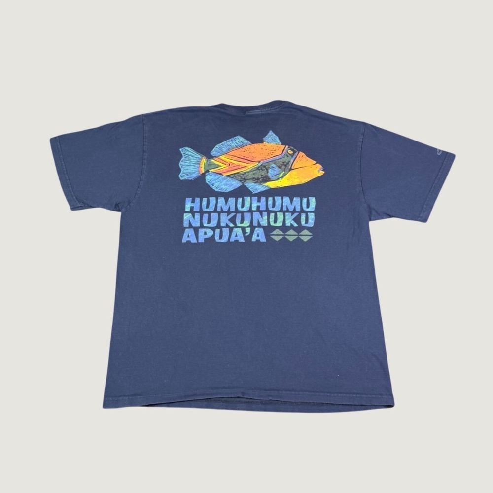 Crazy Shirts Navy Humuhumunukunukuapua'a Hawaii State Fish Graphic T-Shirt L